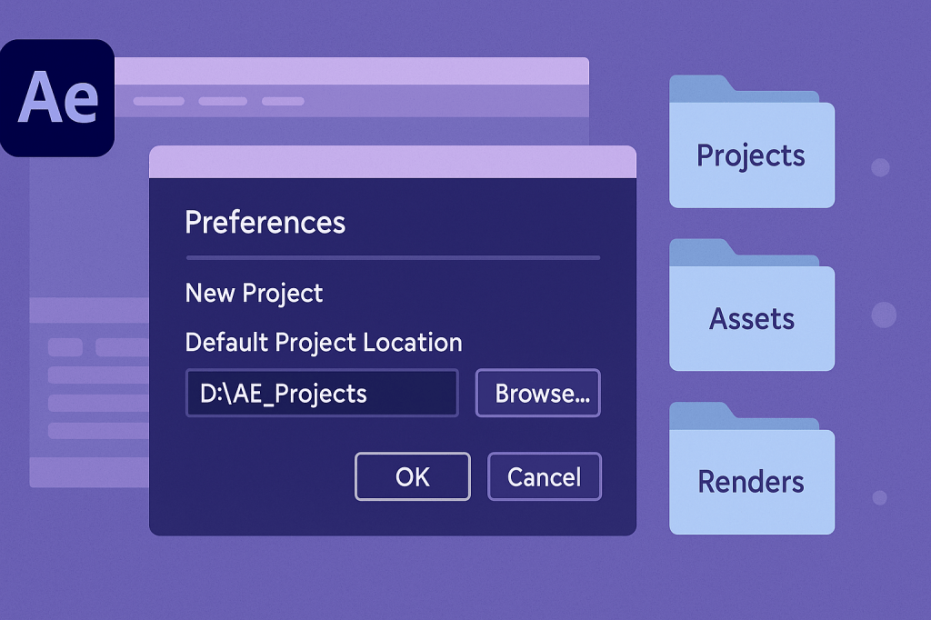 After Effects: How To Change the Default Project&nbsp;Location