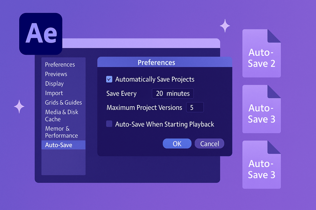 After Effects: How To Set Up&nbsp;Auto-Save