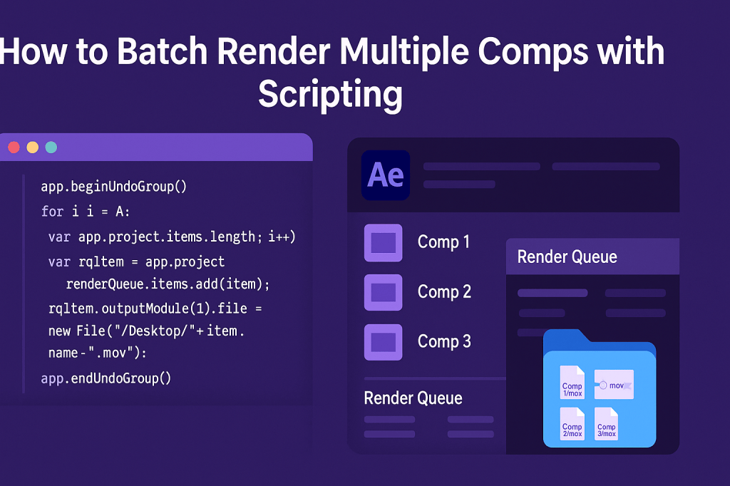 How to Batch Render Multiple Comps with Scripting in After&nbsp;Effects