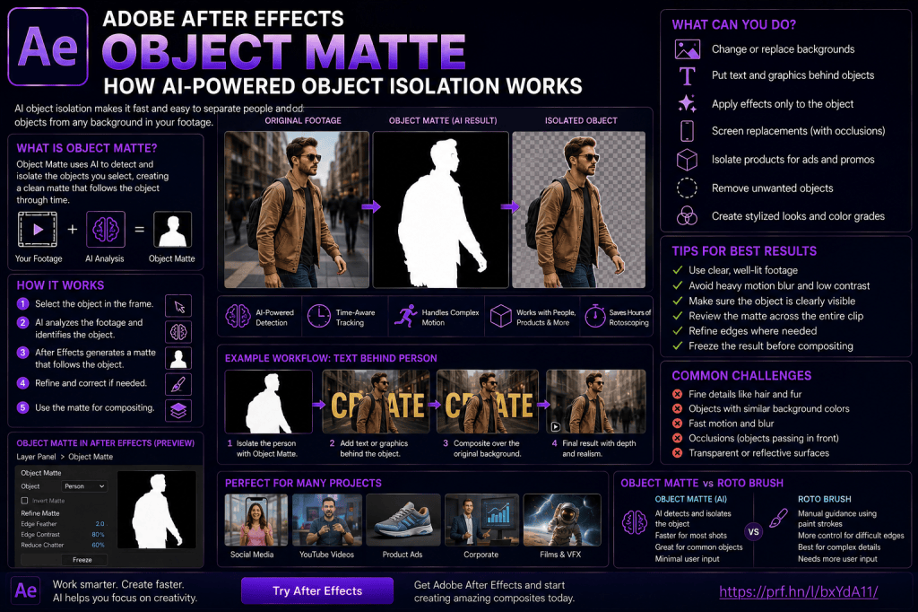 Adobe After Effects Object Matte: How AI-Powered Object Isolation&nbsp;Works