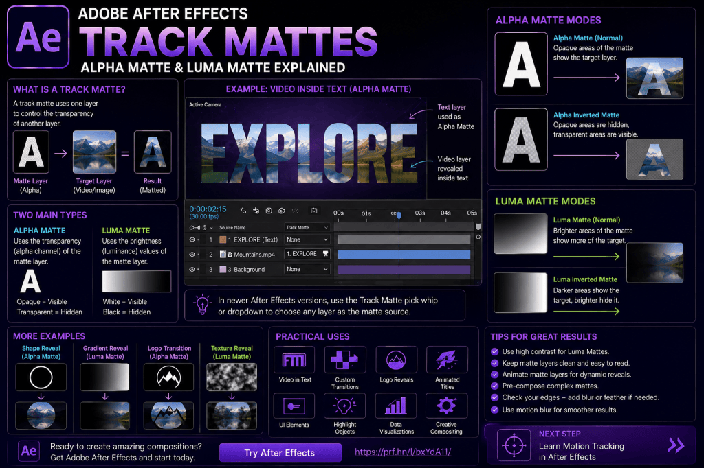 Adobe After Effects Track Mattes: Alpha Matte and Luma Matte&nbsp;Explained