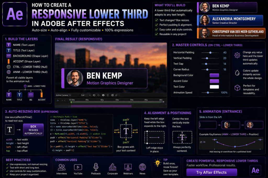 How to Create a Responsive Lower Third in Adobe After&nbsp;Effects