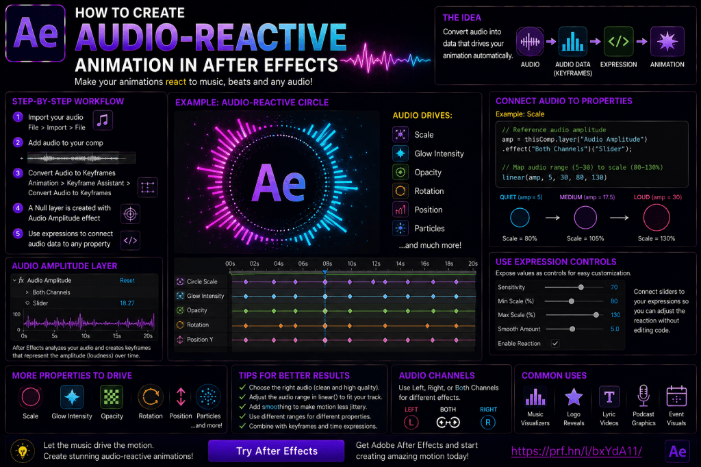 How to Create Audio-Reactive Animation in Adobe After&nbsp;Effects