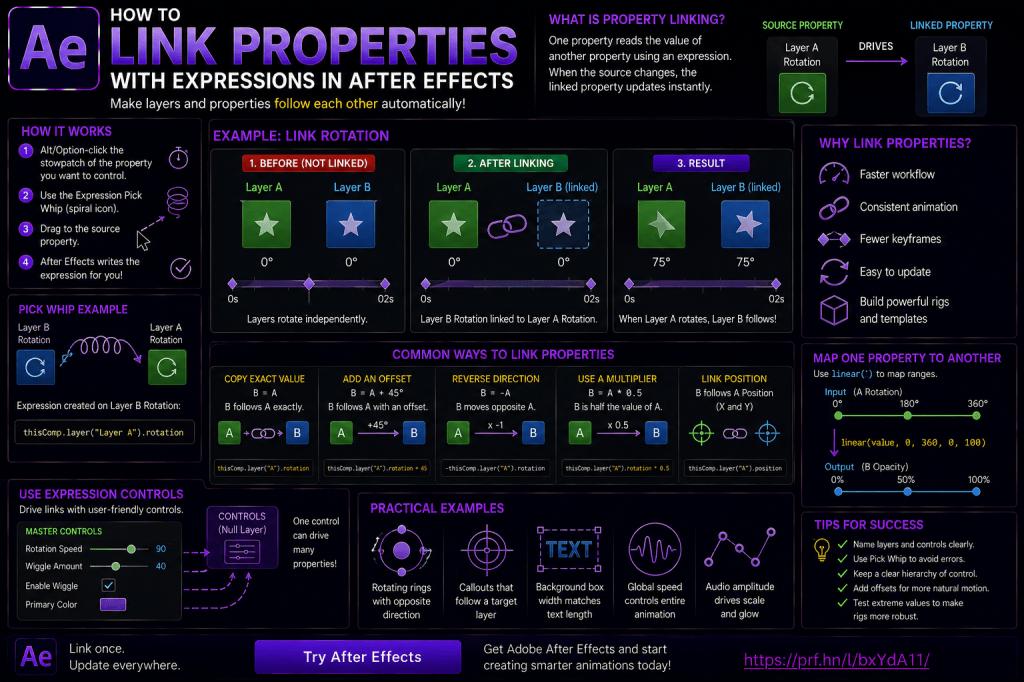 How to Link Properties with Expressions in Adobe After&nbsp;Effects