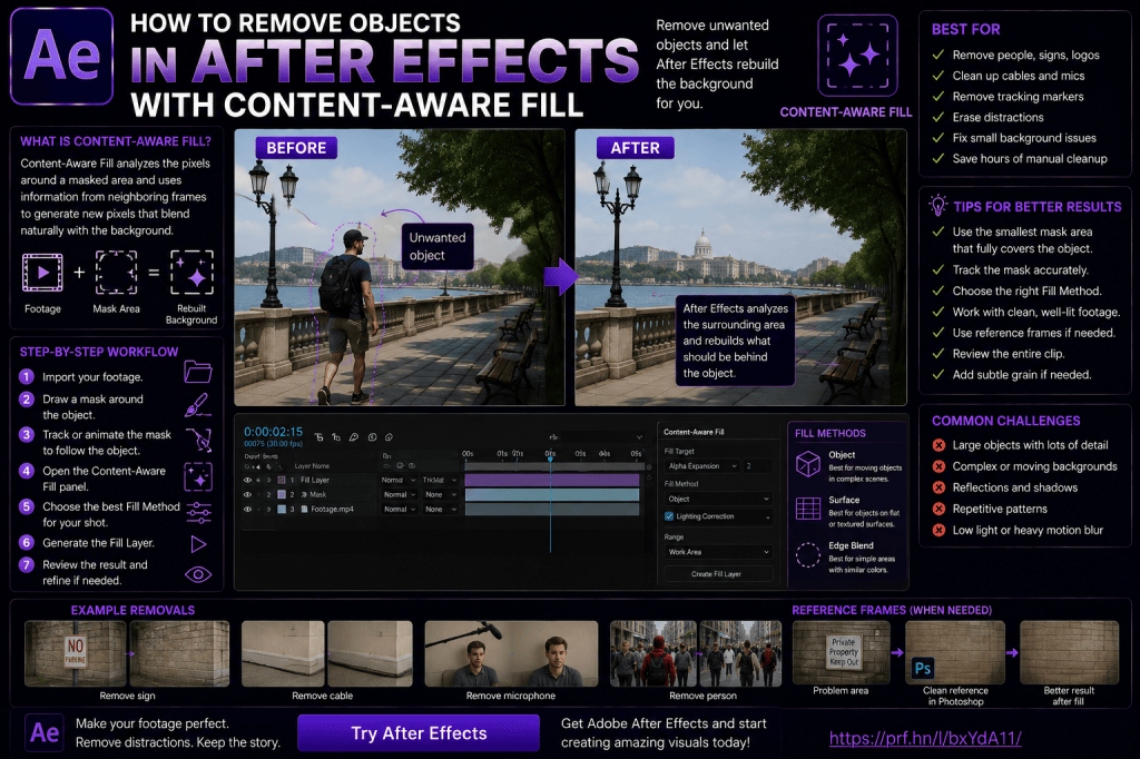 How to Remove Objects in Adobe After Effects with Content-Aware&nbsp;Fill