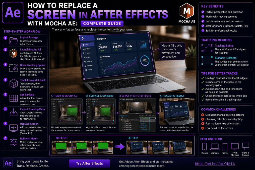 How to Replace a Screen in Adobe After Effects with Mocha AE: Complete&nbsp;Guide