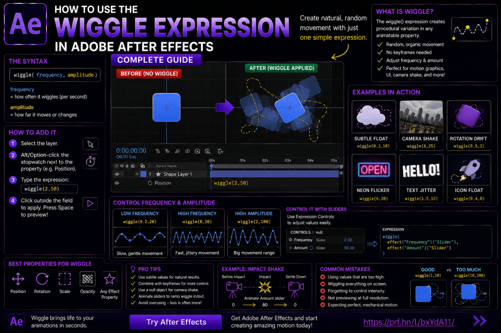 How to Use the Wiggle Expression in Adobe After Effects: Complete&nbsp;Guide